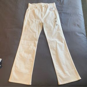 NWT GAP High Waist White Denim Flare Jeans Size 29